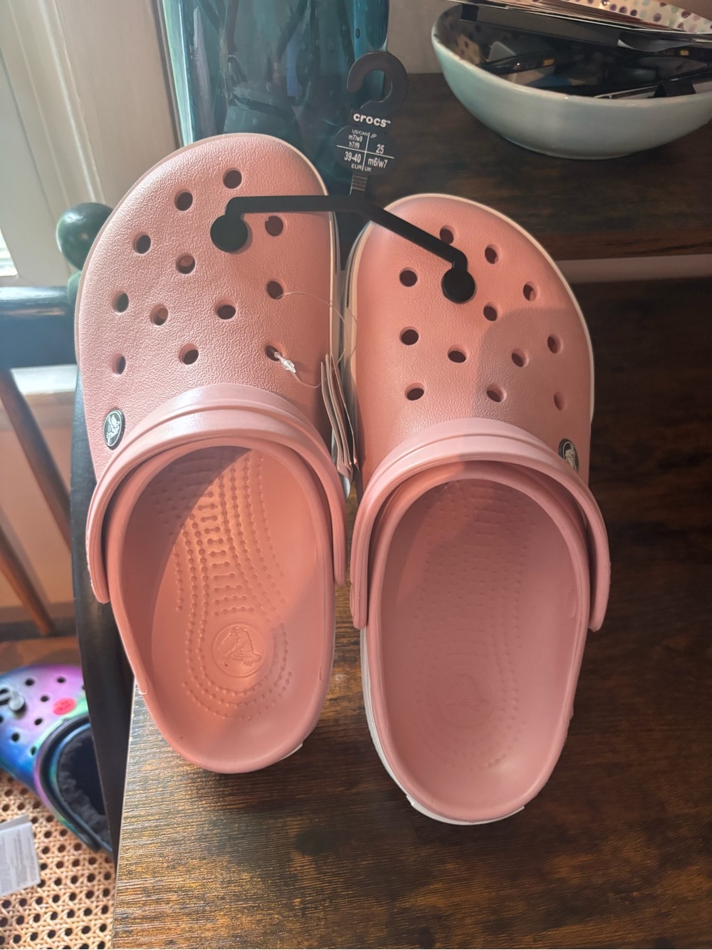 CROCS Pink Crocband II Clogs Women's Size 9 NEW